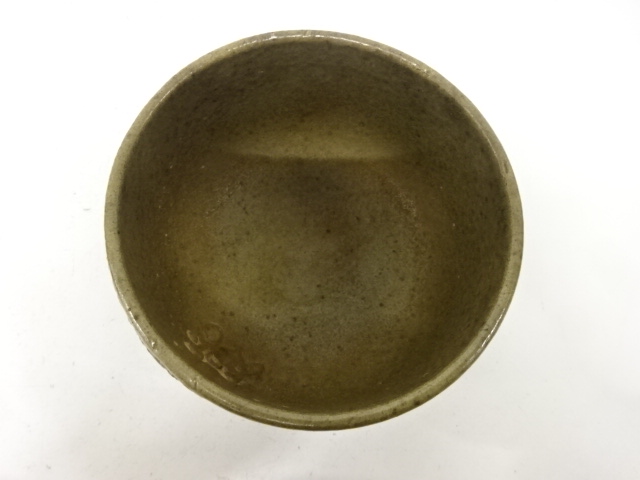  作家物　草釉　茶碗（保護箱付）